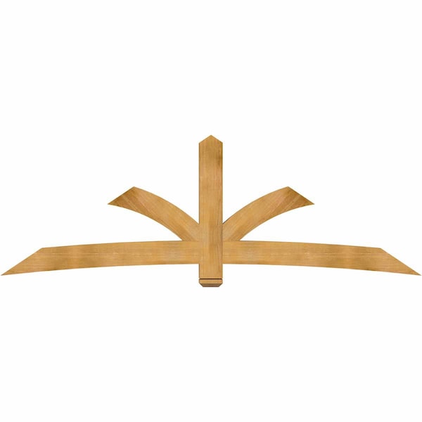 Ekena Millwork Davenport Rough Sawn Timber Gable Bracket, Western Red Cedar, 108"W x 36"H x 4"D x 6"F, 8/12 Pitch GBW108X36X0406DAV00RWR - main